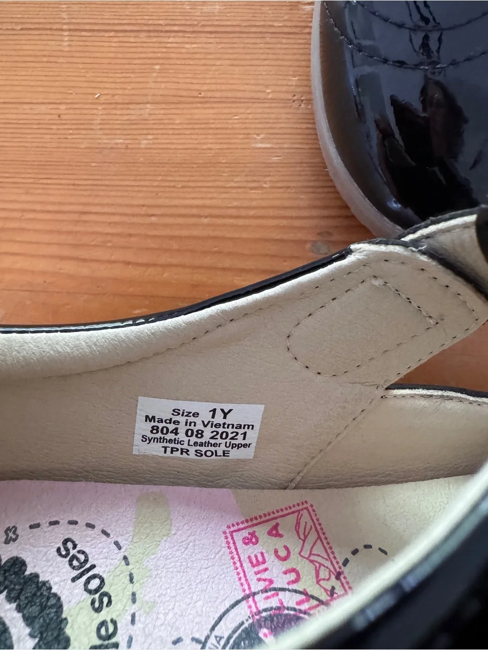 Livie & Luca Black Patent T-Strap Mary Janes with Heart Accent